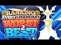 Ranking Every Legendary Pokemon From Worst to Best