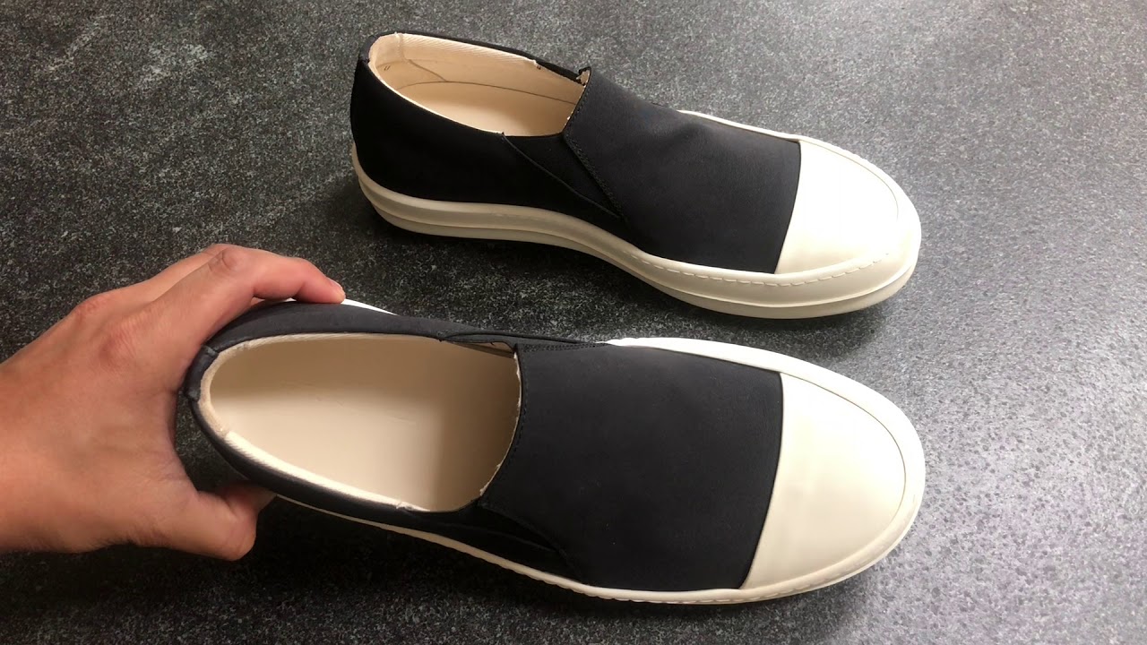 rick owen slip on on feet