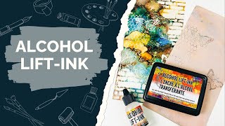 Alcohol Lift-Ink with Stamps and Stencils on Acetate