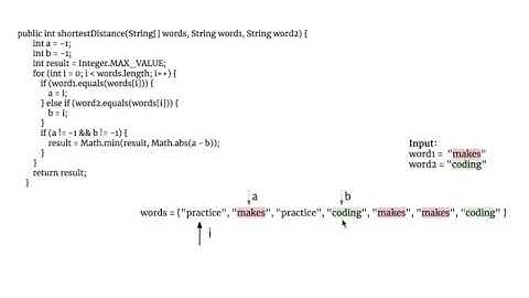 [LeetCode]243. Shortest Word Distance 中文