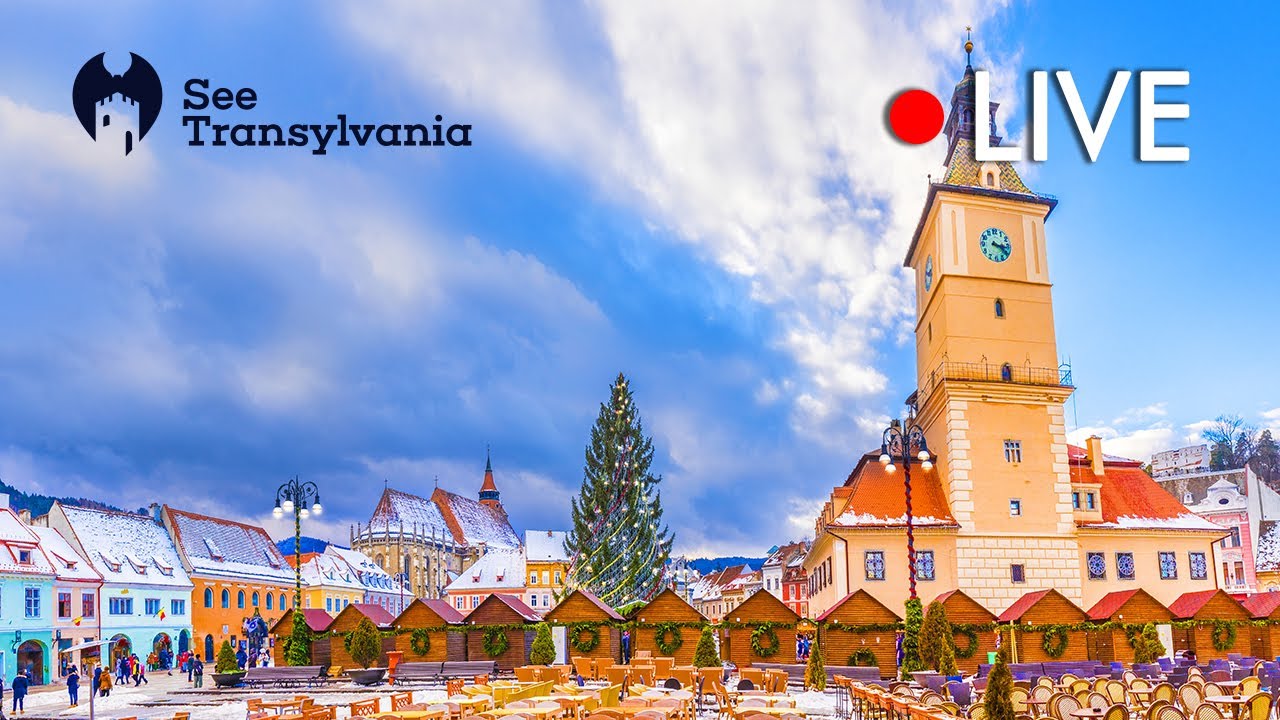 Town Square - Piata Sfatului Brasov🔴 Pizza Roma Live Webcam