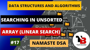 #17 Searching in Unsorted Array in Hindi | Linear Search in Hindi | Namaste DSA | Tech Blooded