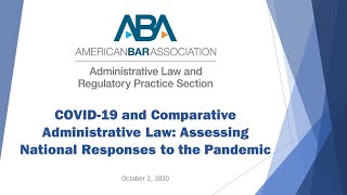 COVID-19 and Comparative Administrative Law: Assessing National Responses to the Pandemic