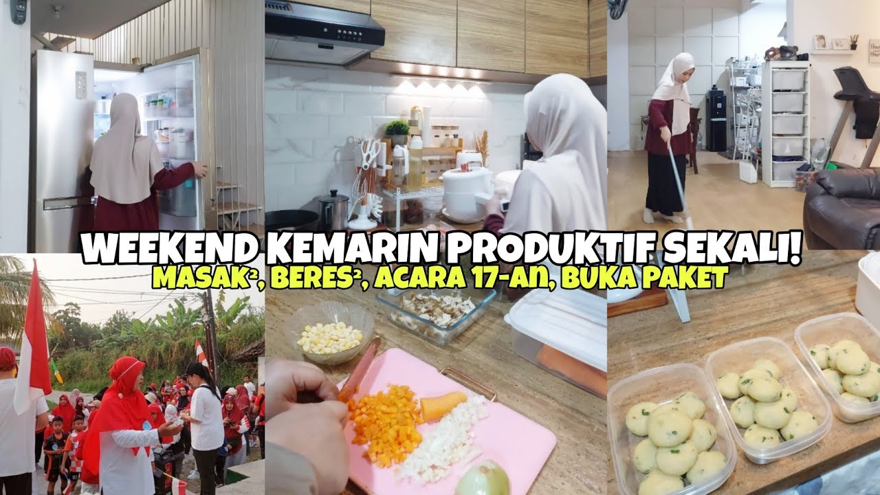 WEEKENDKU PRODUKTIF SEKALI! MASAK², BIKIN STOK PERKEDEL, JALAN SANTAI SE-RT ACARA 17AN, BEBERES, DLL