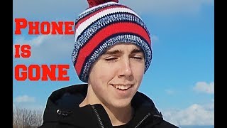 HE DROPPED HIS PHONE DOWN THE HOLE!!!