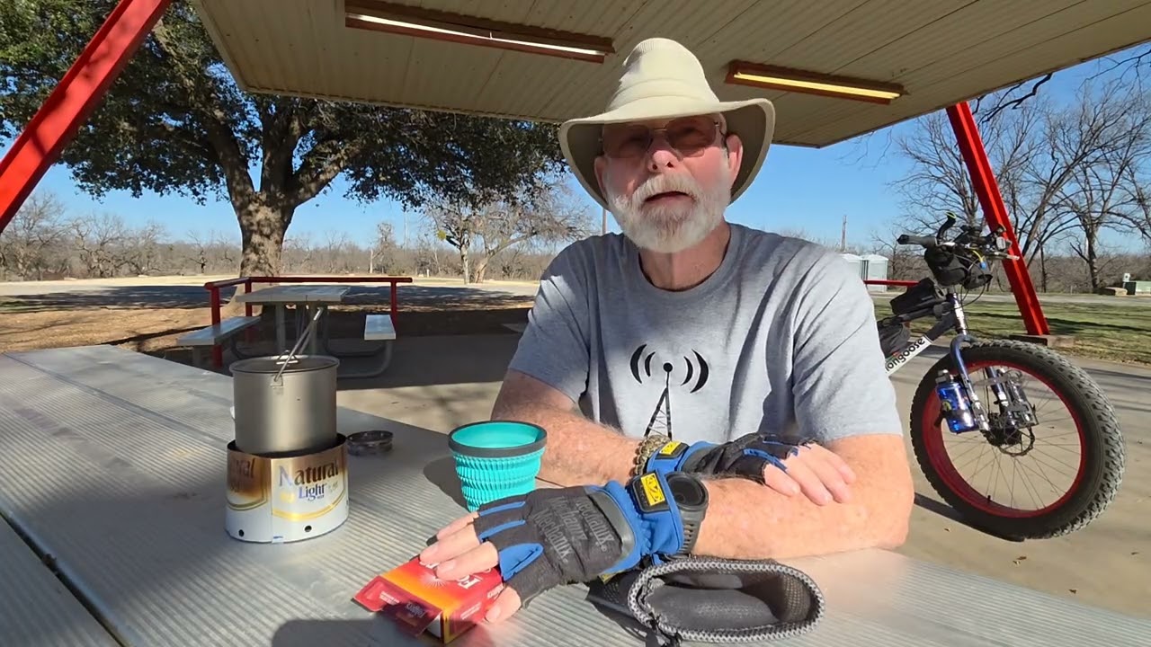 Bike ride to city park for coffee ☕️ and a chat.