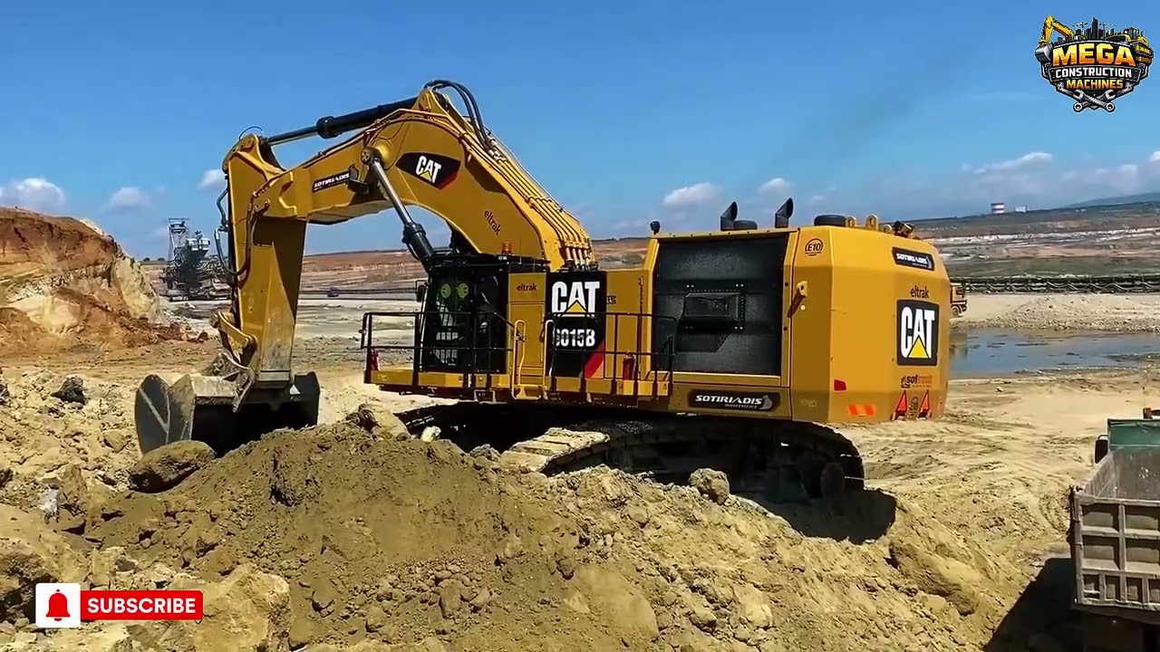 Beast Mode Activated! CAT 6015B Excavator Loads Mercedes & MAN Trucks in Just 2 Passes