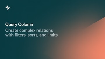How to use the Query Column | Run queries without Code | Glide Apps Tutorial | No Code