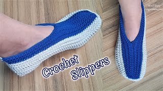 Crochet Simple Slippers -Tutorial - Heklane popke