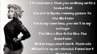 Nicki Minaj - Hov Lane Lyrics Video