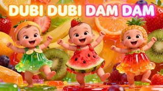 Dubi Dubi Dam Dam 💃| Baby Dance Song | Cute Fruit Babies | 3D Cartoon Kids Rhyme | #dubidubidu