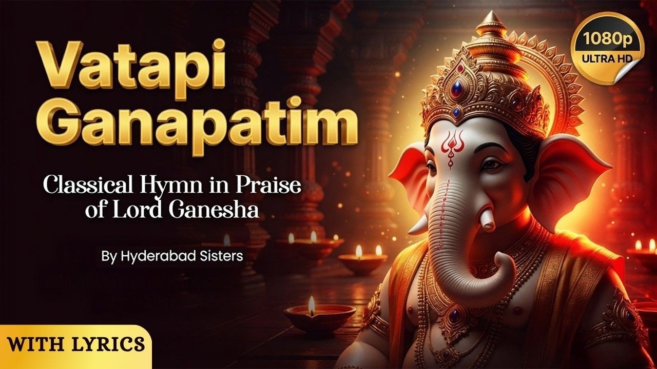 Watch Vatapi Ganapatim Song With Lyrics | Lord Ganesha Prayer Chanting | Hyderabad Sisters on YouTube Watch Vatapi Ganapatim Song With Lyrics | Lord Ganesha Prayer Chanting | Hyderabad Sisters on YouTube