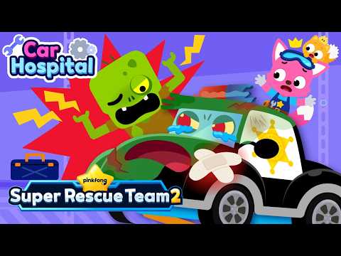 The Zombie Police Car is Broken! | Car Mechanic｜Pinkfong Super Rescue Team - Kids Songs & Cartoons