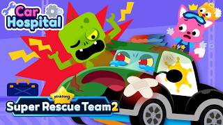 zombie police car is broken car mechanic pinkfong super