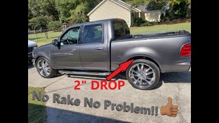 Bruce Mobile Tutorial on Ford F150 Rough Country Suspension Drop Shackle Kit Install