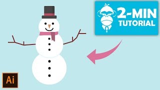 Flat Design Snowman - Illustrator Tutorial