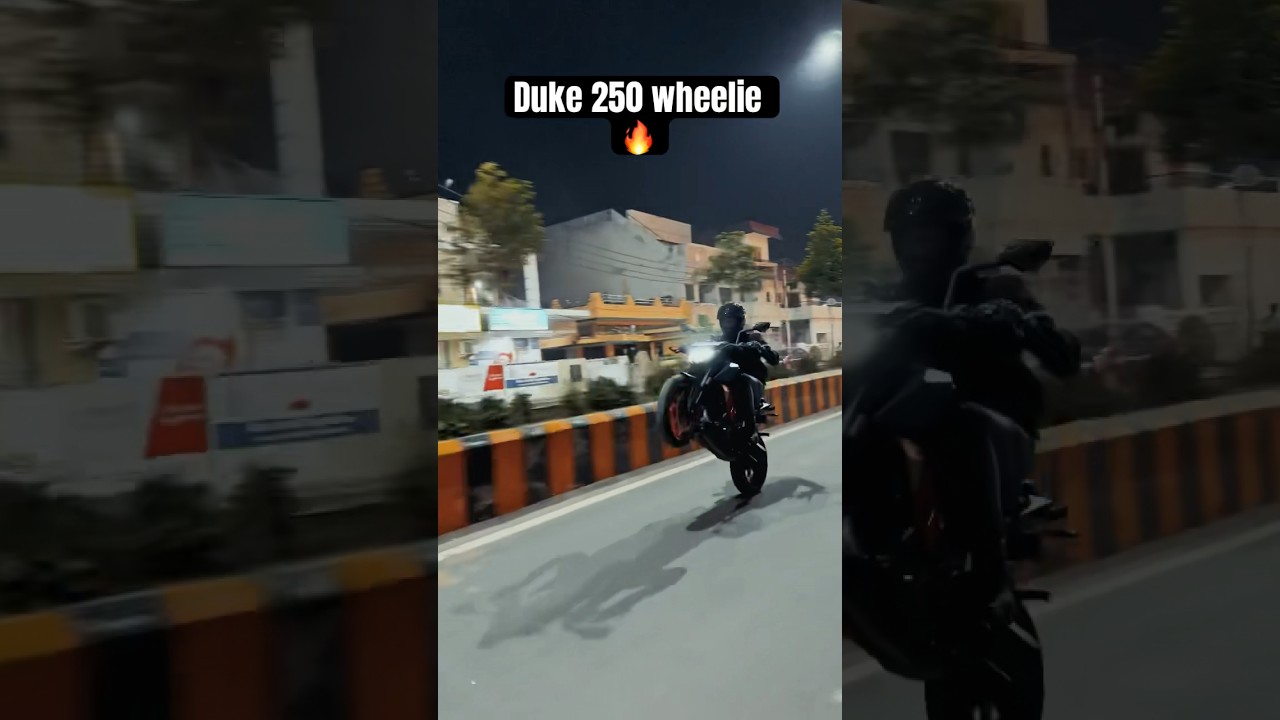 Duke 250 wheelie 🔥 #shorts #duke250 #shortvideo #stunt