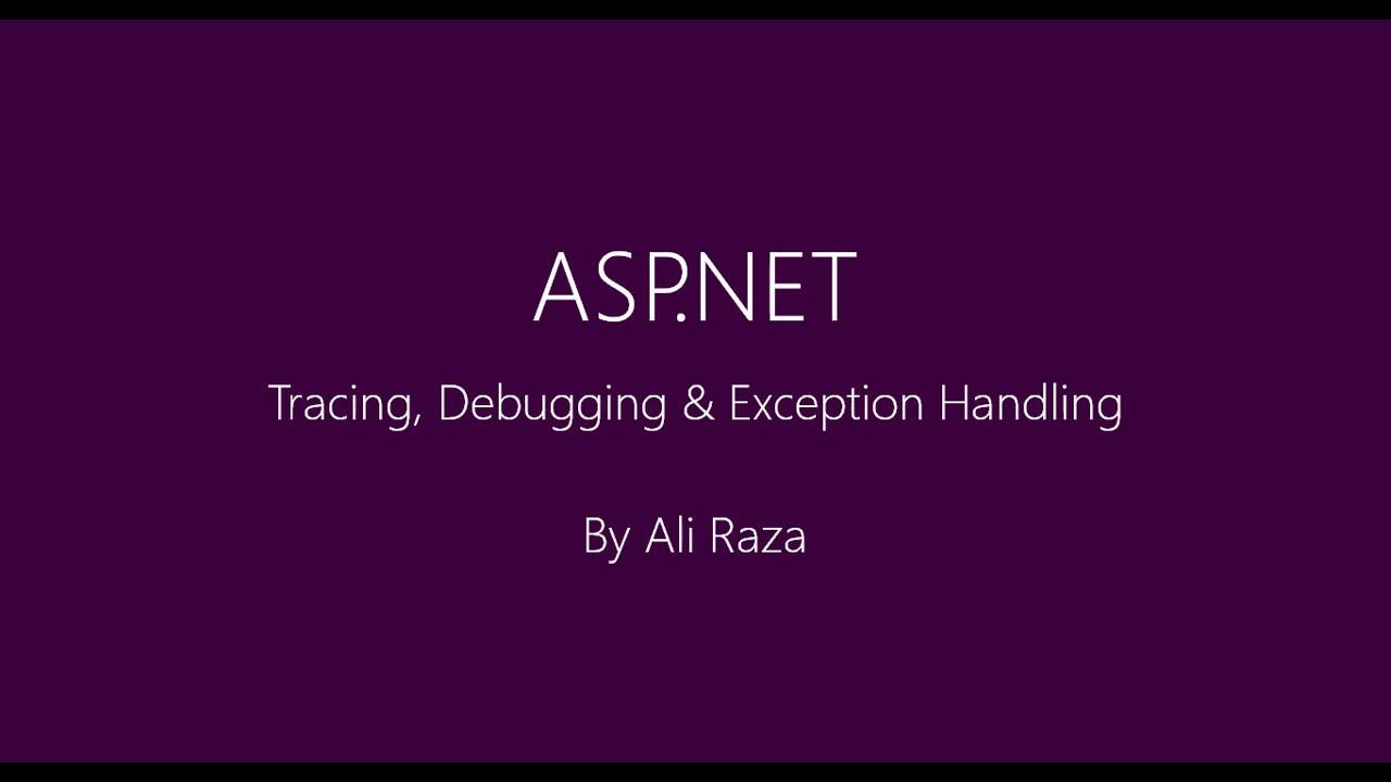 Lecture 12 : Tracing Debugging and Exception Handling URDU - YouTube