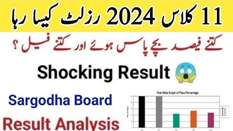 11th class result Analysis sargodha board 2024 1st year result 2024