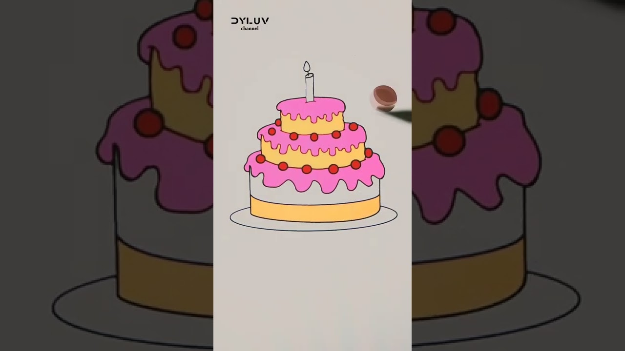 I Tried To Color Birthday Cake ✨Coloring Pages✨ Amazing Drawing Art