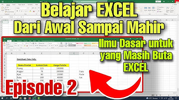 Belajar EXCEL Dari Awal Sampai Mahir Episode 2 | Tutorial Excel Pemula