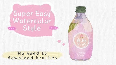 Easy Watercolor Tutorial in Procreate with default brushes