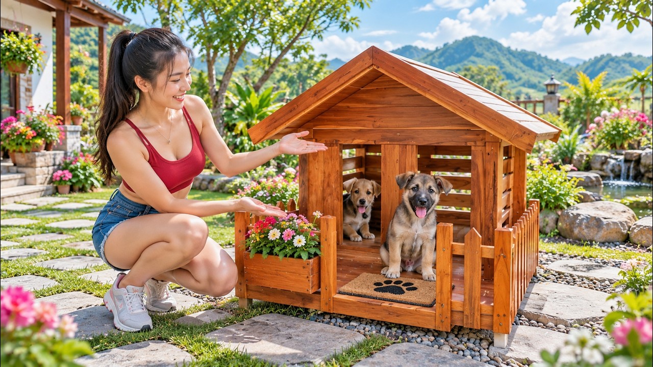 犬小屋作り – 木工で美しく完成 | Building a Dog House – Turning