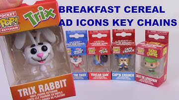 BREAKFAST CEREAL AD ICONS Funko Pocket POP Keychains (Trix, Tony the Tiger+) Review - BBToyStore.com