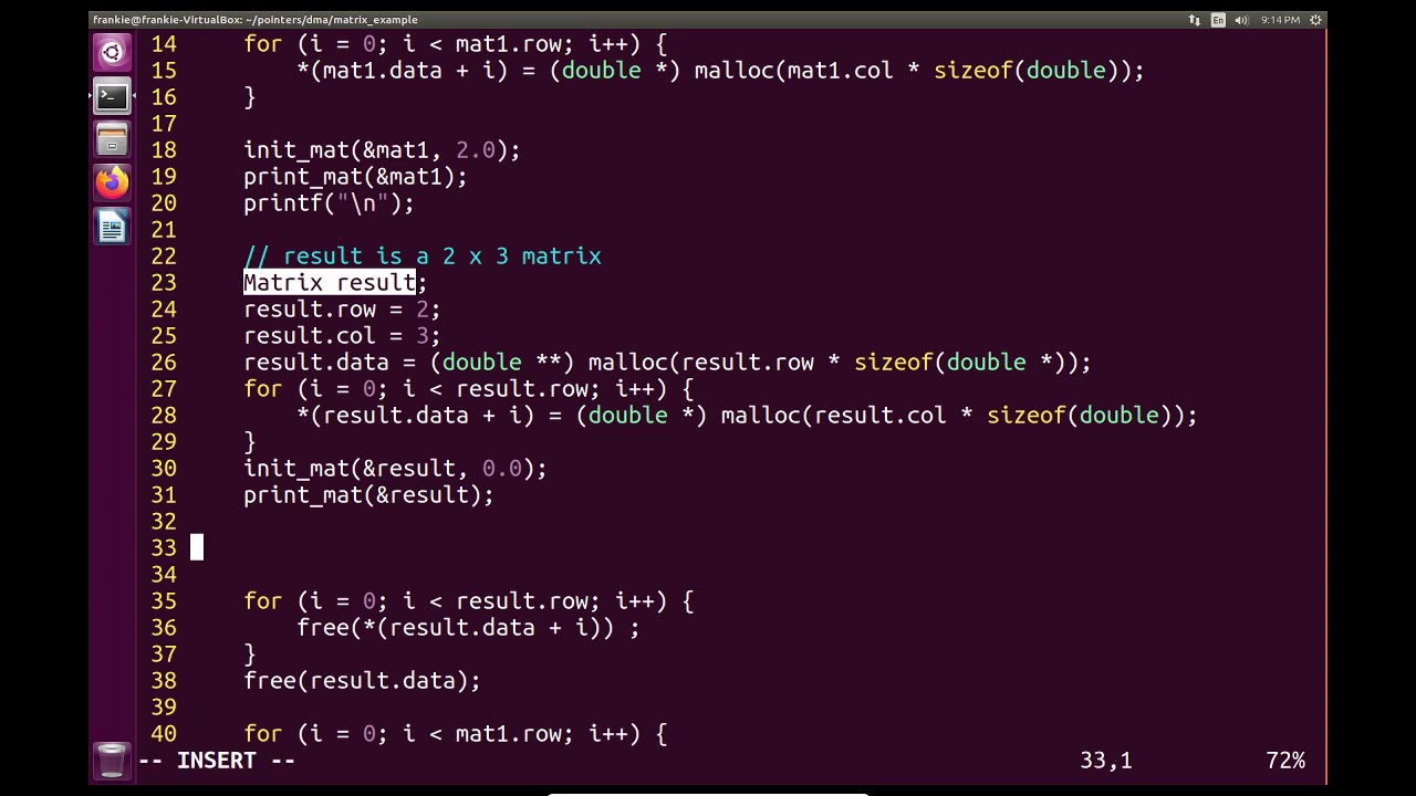 DMA example: A custom matrix part 4