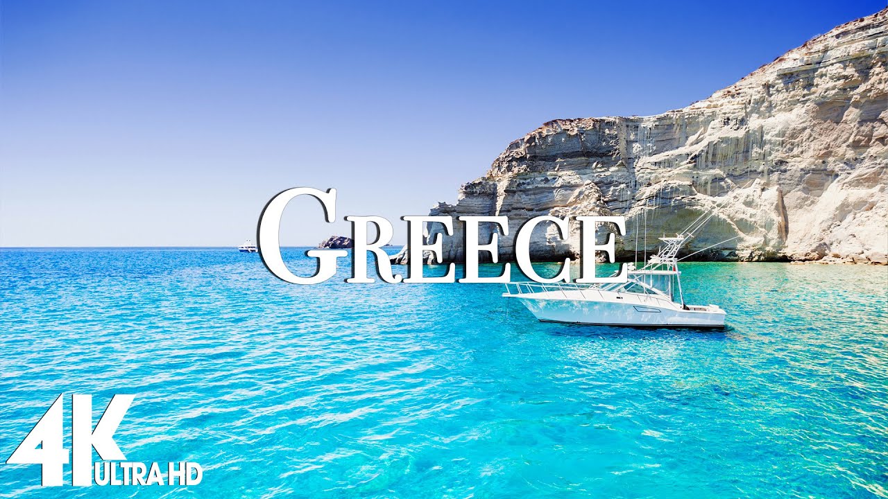 FLYING OVER GREECE 4K UHD   Relaxing Music Along With Beautiful Nature Videos   4K Video HD