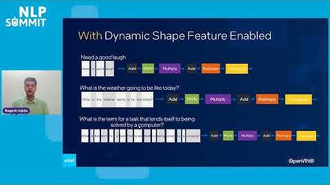 Natural Language Processing and Dynamic Shapes for Inference Acceleration
