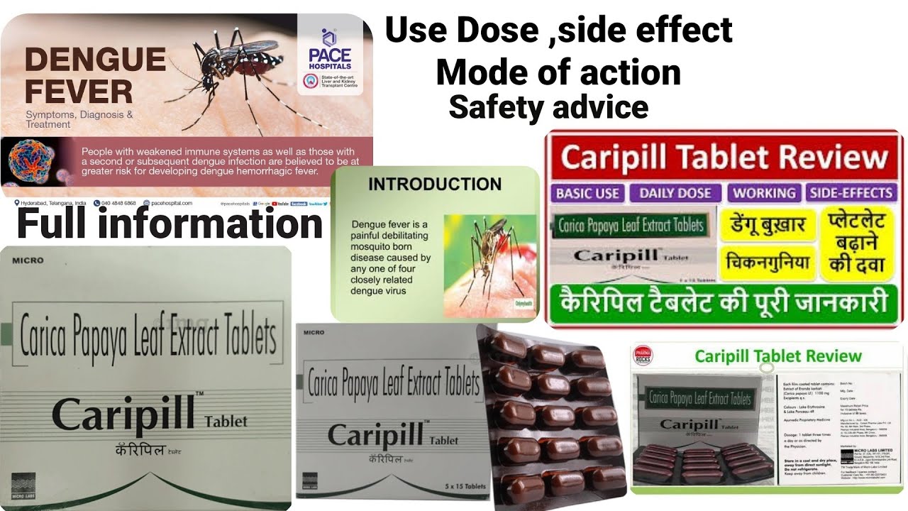 caripill tablet carica papaya leaf extract tablets uses in hindi