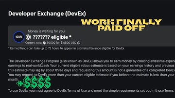 DevExing My First Roblox Earnings As a Small Clothing Designers (Roblox DevEx)