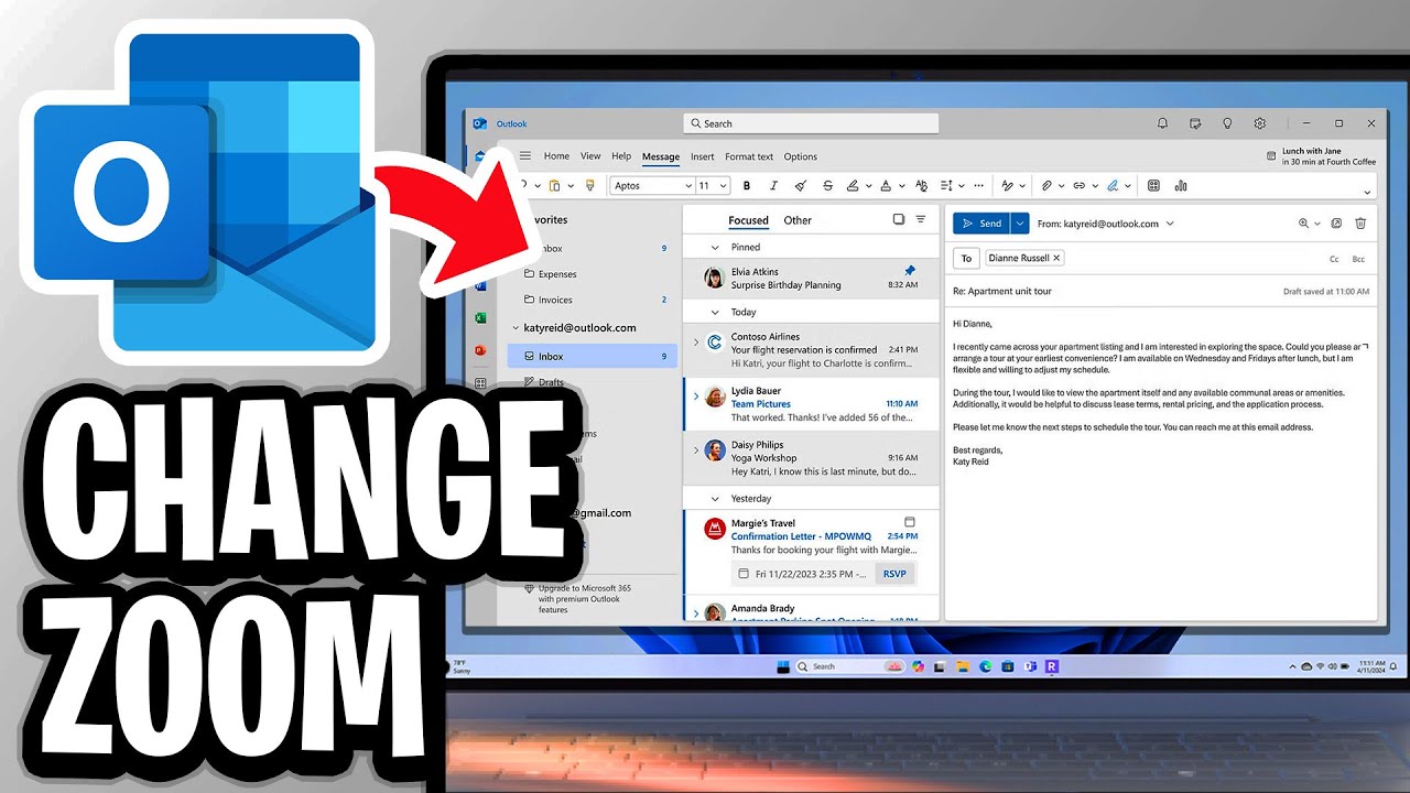 How To Change Zoom In Outlook - Step By Step