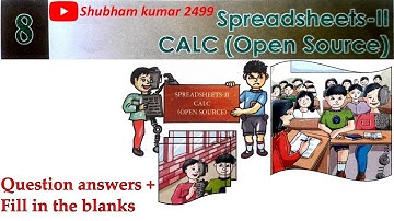 Dav class 6 computer chapter 8 question answers | Full notes | Spreadsheet - II | Full solutions