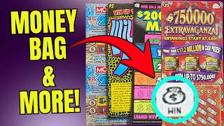 MONEY BAG & MORE! 💰 Monopoly, Wild 7s, $200,000 Max, and Extravaganza Scratch-Off Lottery Tickets! 🔥
