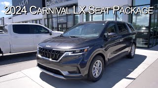 Athlete Statistics New Saddle Brown Interior 2024 Kia Carnival LX Seat Package at Parkside Kia