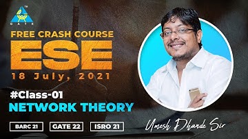 #Class 01 Network Theory | Free Crash Course for ESE/ BARC 21 /GATE 22/ ISRO 21