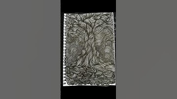 Latest sketchbook entry #process #abstractart #timelapse #zentangle #landscape #lineart #nightscape