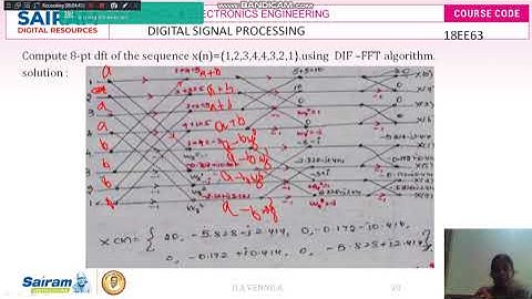 Lecture Video6_18EE63 -Module-2_Problems on DIF FFT _D A Vennila
