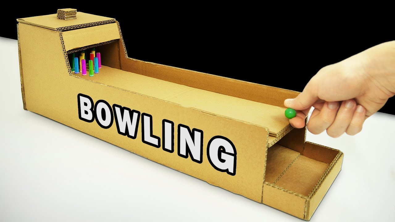 How to Make Bowling Ball Game from Cardboard YouTube