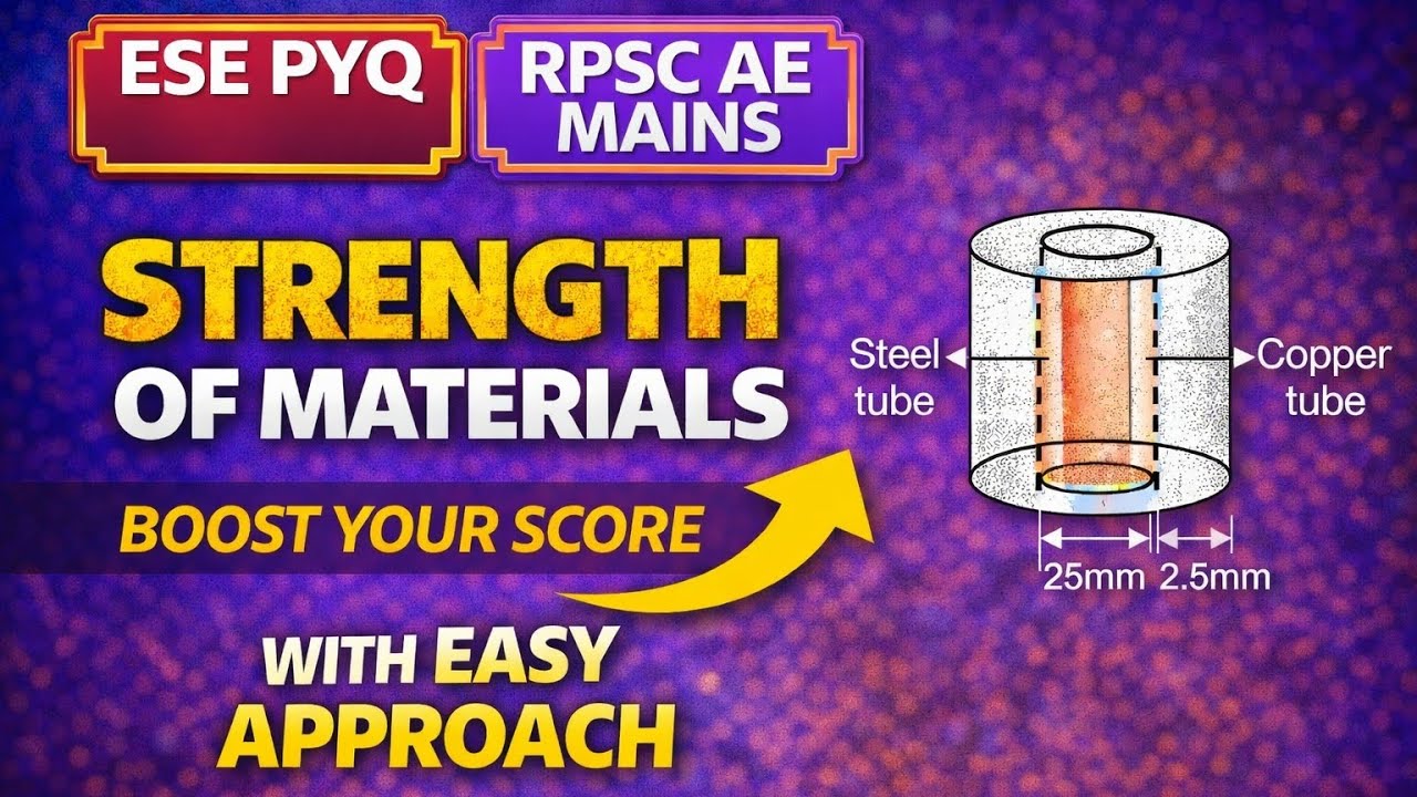 ESE Mains (Conventional) | Strength of Materials | Q-10 | RPSC AE Mains