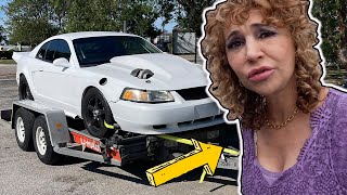 MOM REACTS TO MY LS SWAPPED, BIG TURBO NEW EDGE MUSTANG? (SHE HATES IT...)