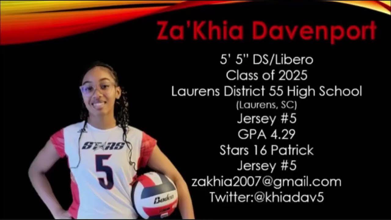 Za’Khia Davenport 5 Libero Class of 2025 Club Volleyball MEQ ( Mid