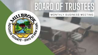 March 11, 2026 Village of Millbrook Board of Trustees Meeting