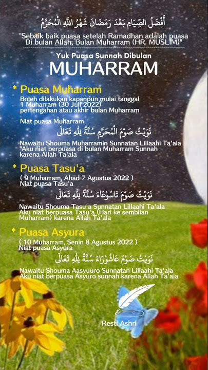 Doa Niat Puasa di Bulan Muharram || Story WA || #shorts