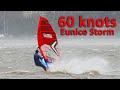 Storm eunice 60knots gusts 62 mach4 severne isonic 63 lake challenge wojtek brzozowski windsurfing