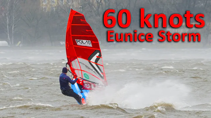 Storm Eunice 60knots gusts, 6.2 Mach4 Severne iSon...