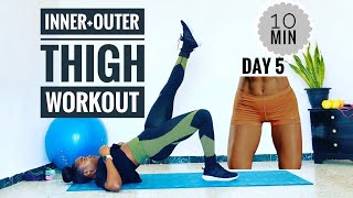 10 MIN INNER & OUTER THIGH Workout-At Home THICKER THIGHS Workout