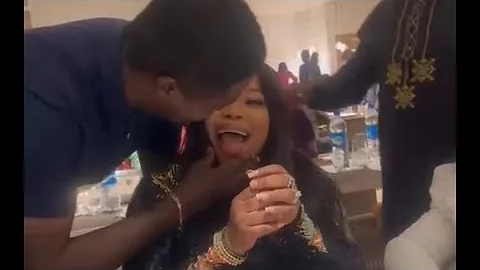 NIYI JOHNSON KISSED SEYI EDUN AT HER BIRTHDAY DINNER WITH CLOSE FRIENDS